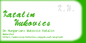 katalin wukovics business card